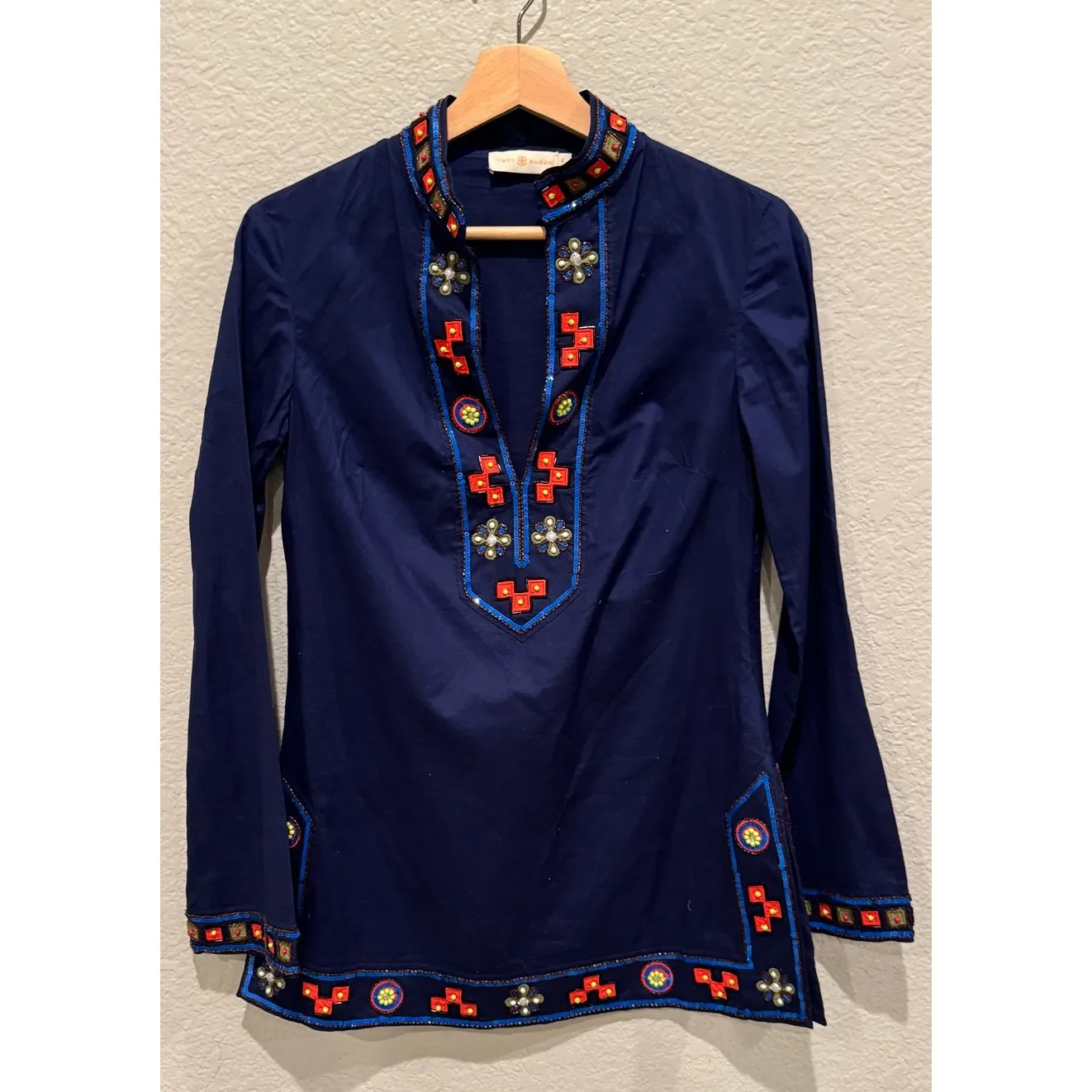 Tory Burch Embellished Tory Tunic Size 2 - Image 12