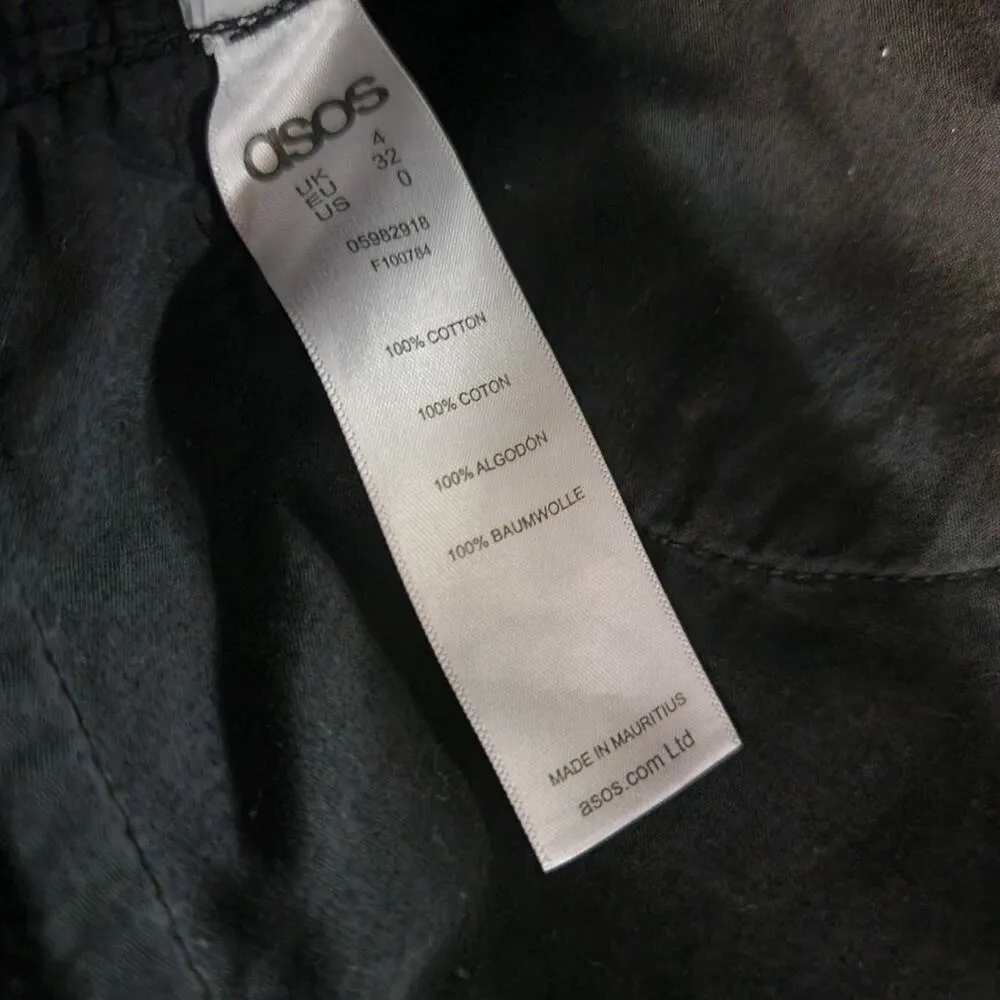 ASOS Black Jean Pelmet Skirt Sz 0 - Image 7