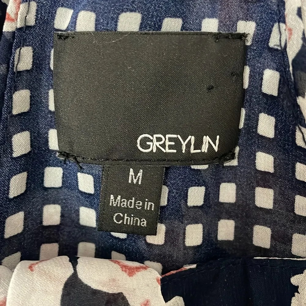 Greylin Halter Chiffon Floral Top - Image 7