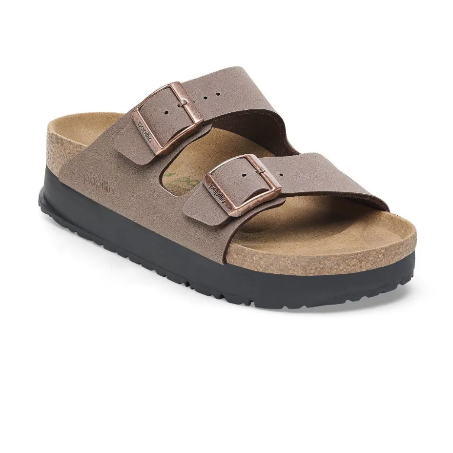 Birkenstock Papillio Arizona Platform Flex Double Buckle Slide Sandals Mocha NWT - Image 2
