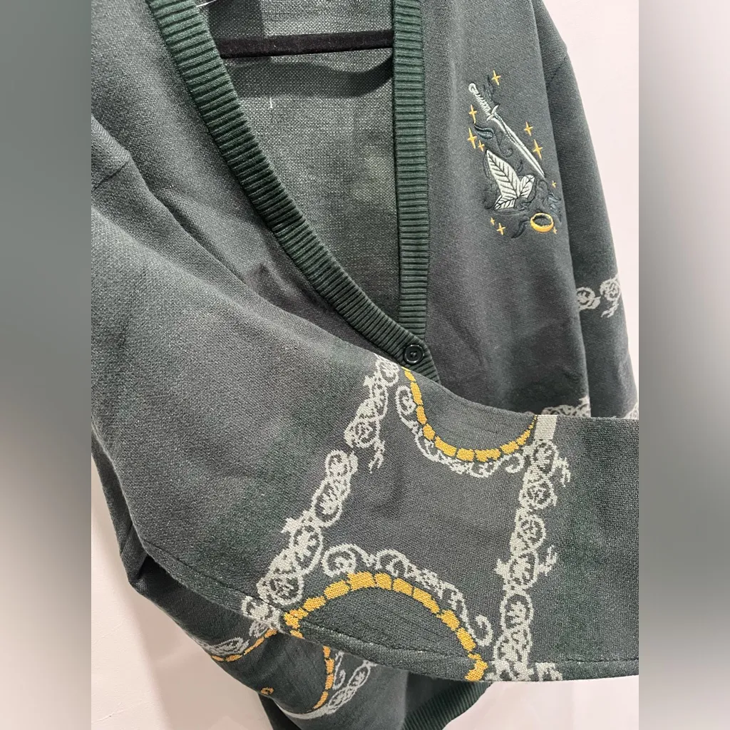 The Lord Of The Rings Lórien leaf and the One Ring Cardigan (Unisex) - Image 6