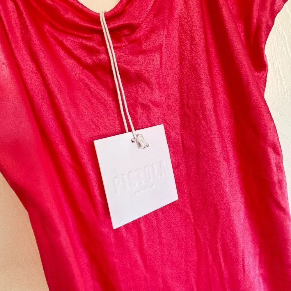 NWT Mari Square Neck Dress in Guava by PISTOLA - Image 5