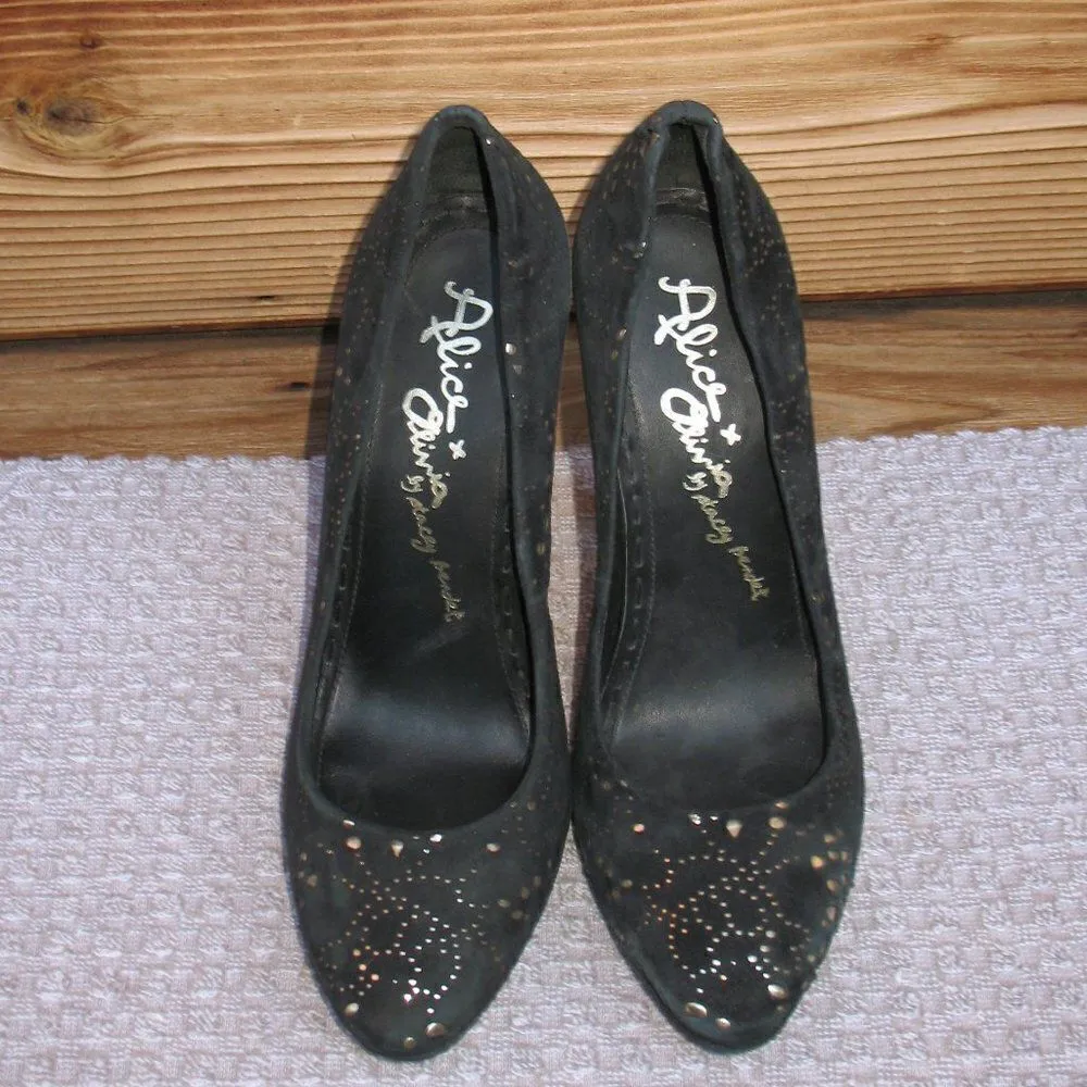 Alice + Olivia Womens 6.5 Black Platform Heels - Image 3