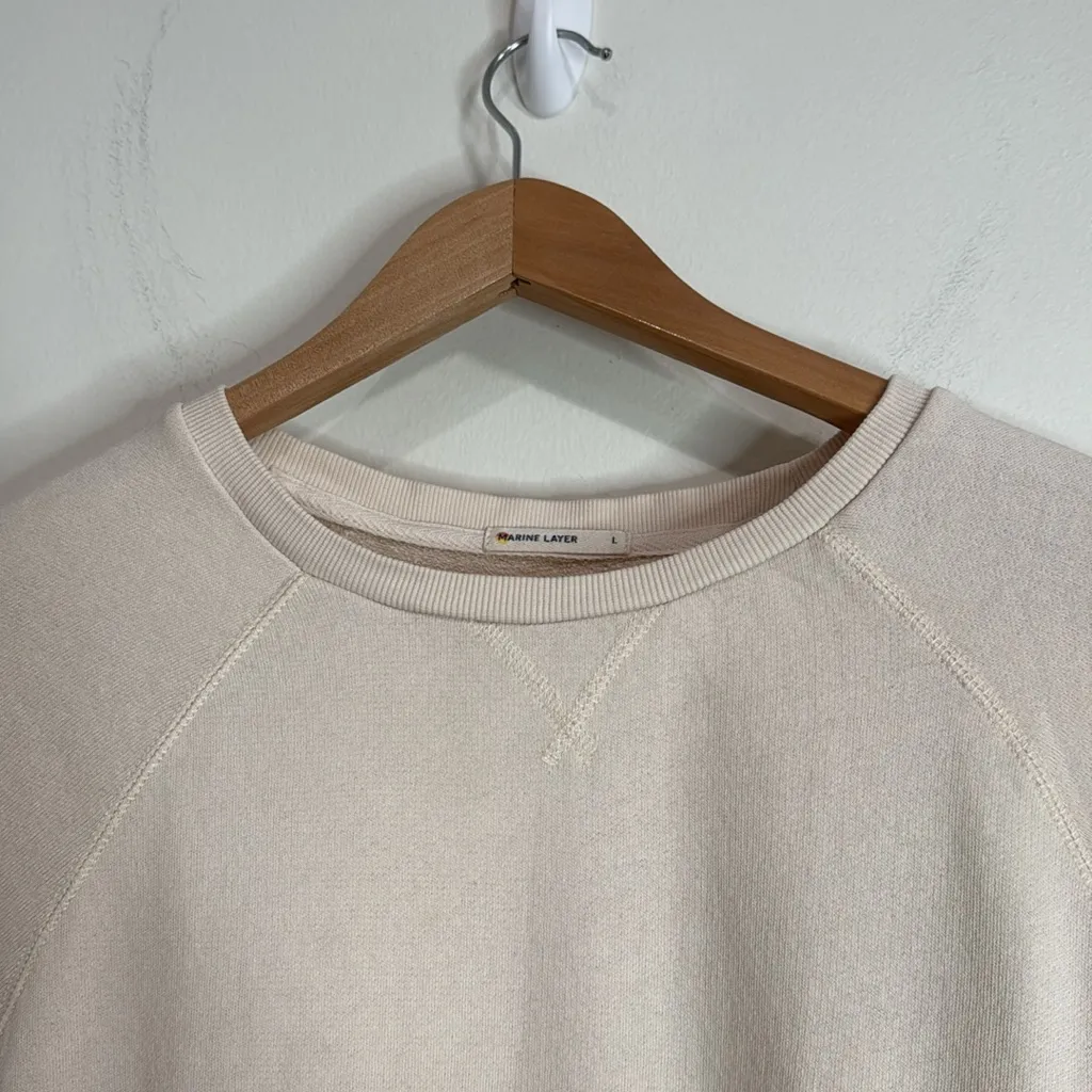 Marine Layer Women’s Amber Brown Ombre French Terry Crewneck Sweatshirt size L - Image 5