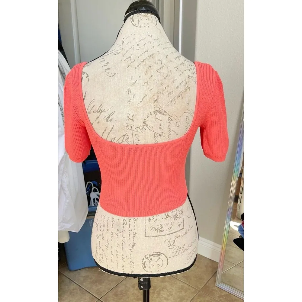 Wilfred Aritzia Womens Cropped Top Sweater Sz XS Boho Soft Girl Festival Beach - Image 8