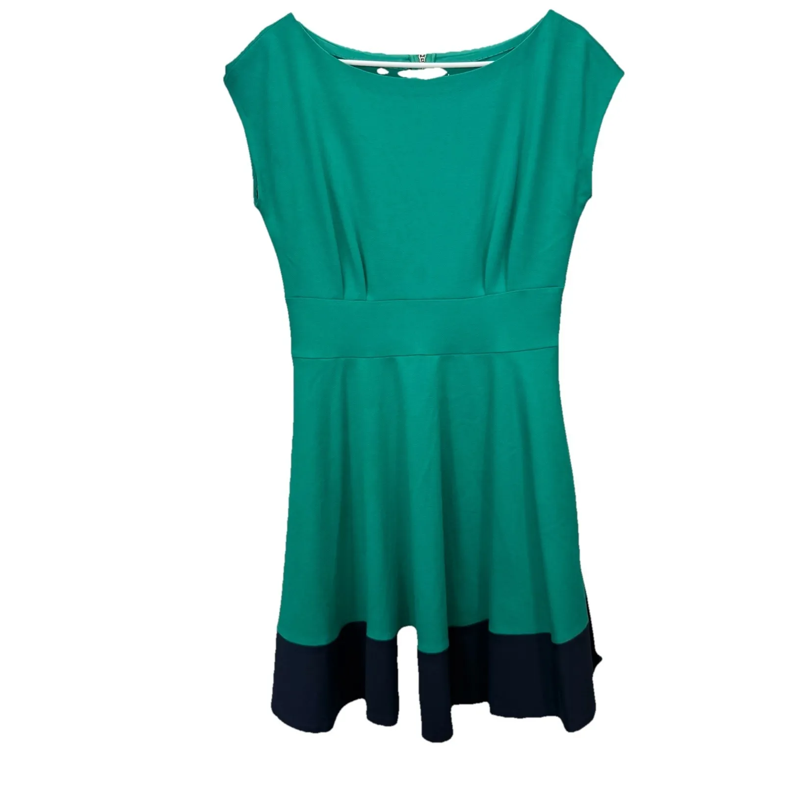 Kate Spade Green Fiorella Ponte Knit Sleeveless Flare Dress MEDIUM Pockets - Image 4