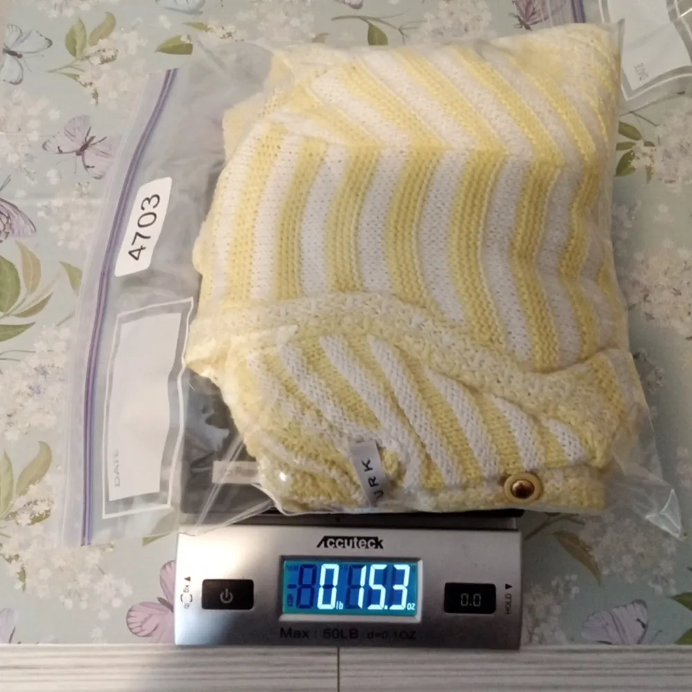 Trina Turk Ashbridge Cardigan Striped Crochet Old Money Vacation Womens Large - Image 10