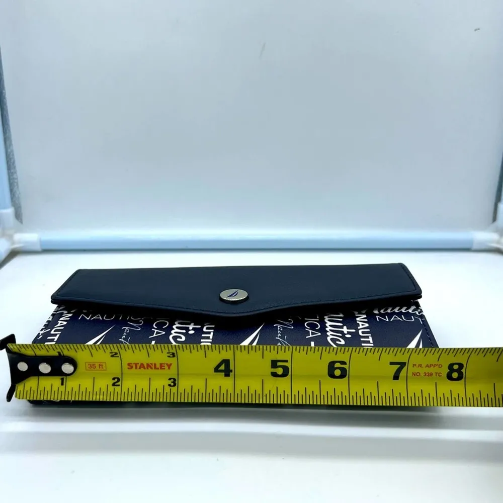 Nautica navy blue logo snap wallet - Image 10