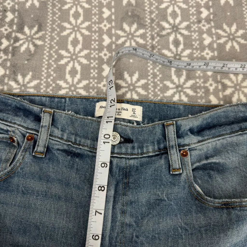 Abercrombie & Fitch The‎ 90's Straight Ultra High Rise Size 27/4 Short - Image 8