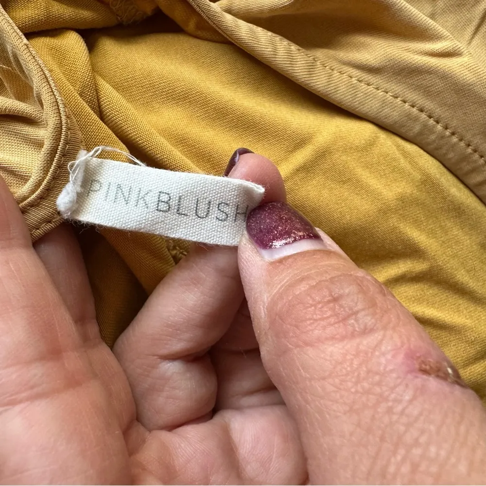 Women’s Sunflower Yellow Fluttersleeve Keyhole Maternity Shirt - Image 6