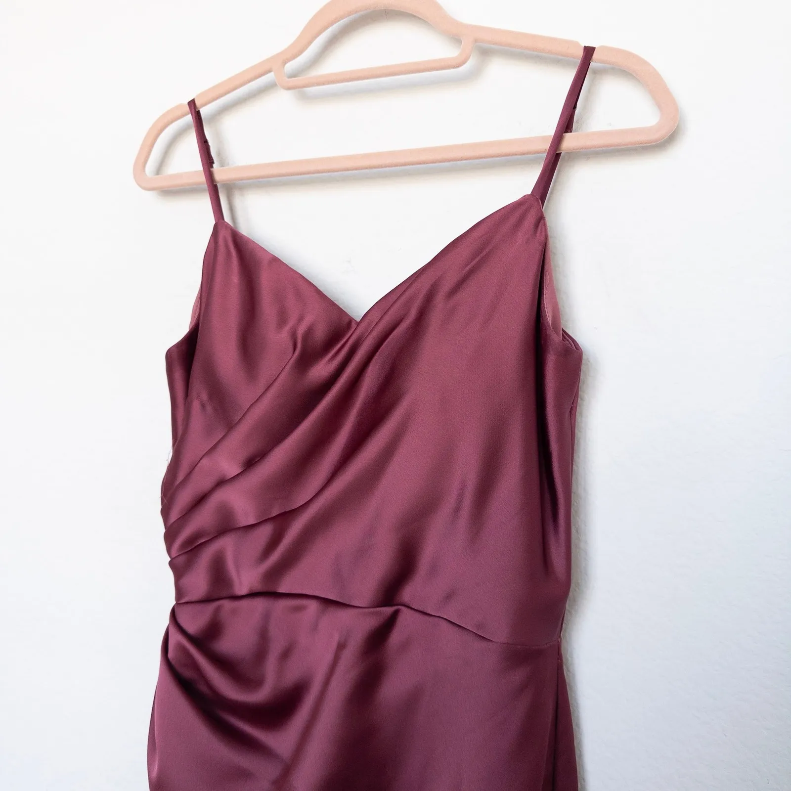 Morilee Womens Dress‎ Size 6 Pink Maxi Formal Gown Bridesmaid Prom Party Satin - Image 4