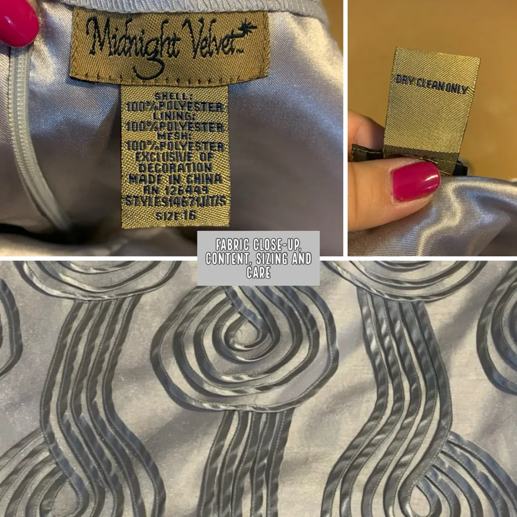 MIDNIGHT VELVET TULLE & TAFFETA SILVER MIDI SKIRT (16) - Image 10