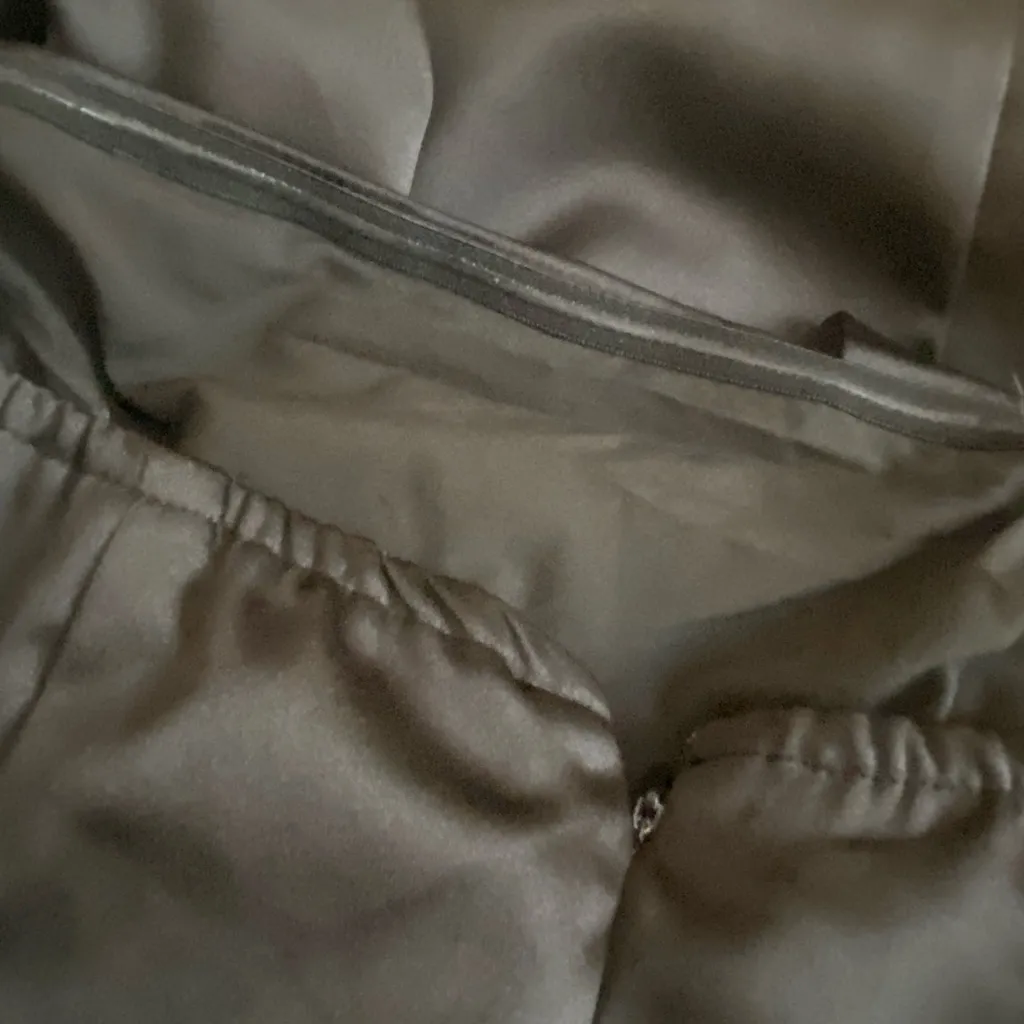 💜 Lulu’s Satin Black Strapless Cocktail Dress - Image 2