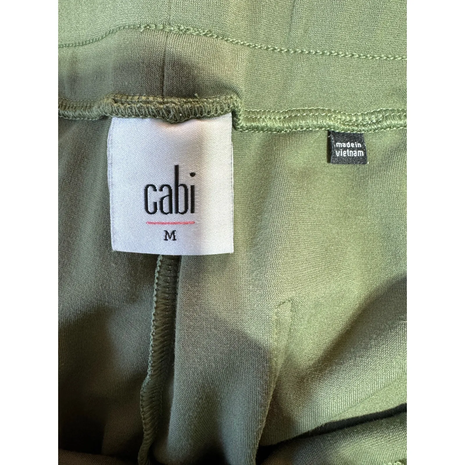 Cabi Green Drawstring Utility Jogger Pants Cropped Pockets Womens Med Athleisure - Image 6