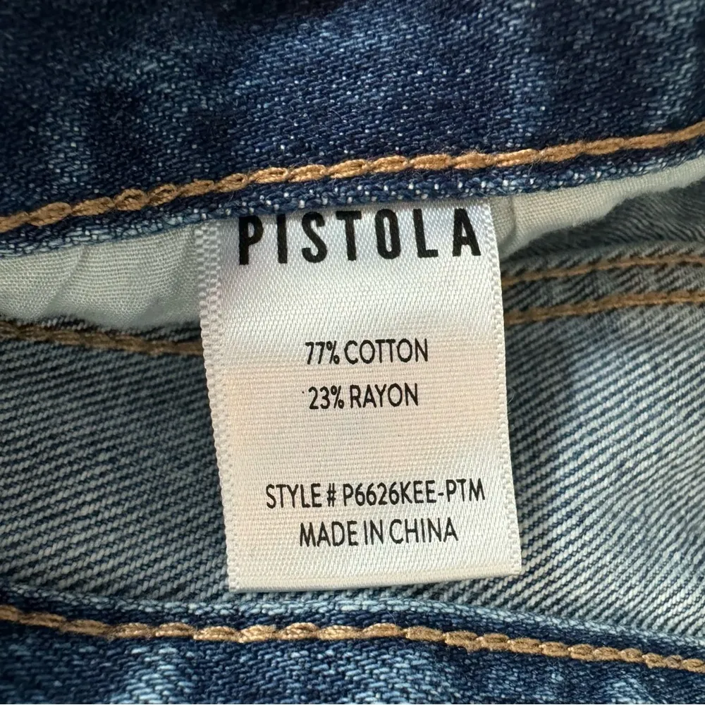 Pistola Presley Distressed Straight Leg Jeans Size 27 - Image 6