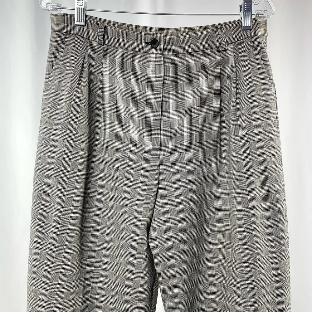 Pendleton Virgin‎ Wool Houndstooth Pants in Black White Size 12 - Image 2