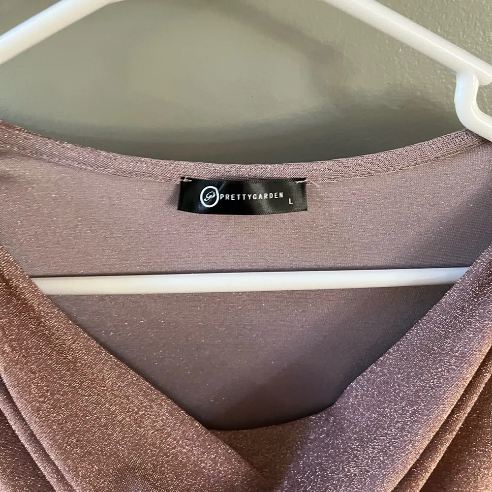 Sexy glitter dress/ Body Con/ pull on/Body hugging/cowl neck/sexy short dress ✨ Pink Size L - Image 5