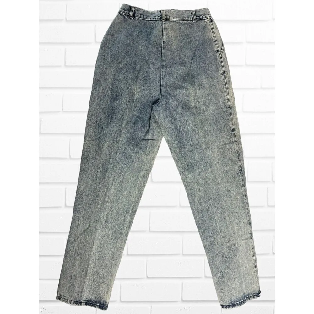 Vintage Women's Size 12 Acid Wash‎ Jeans Pizzazz High Rise Blue - Image 8