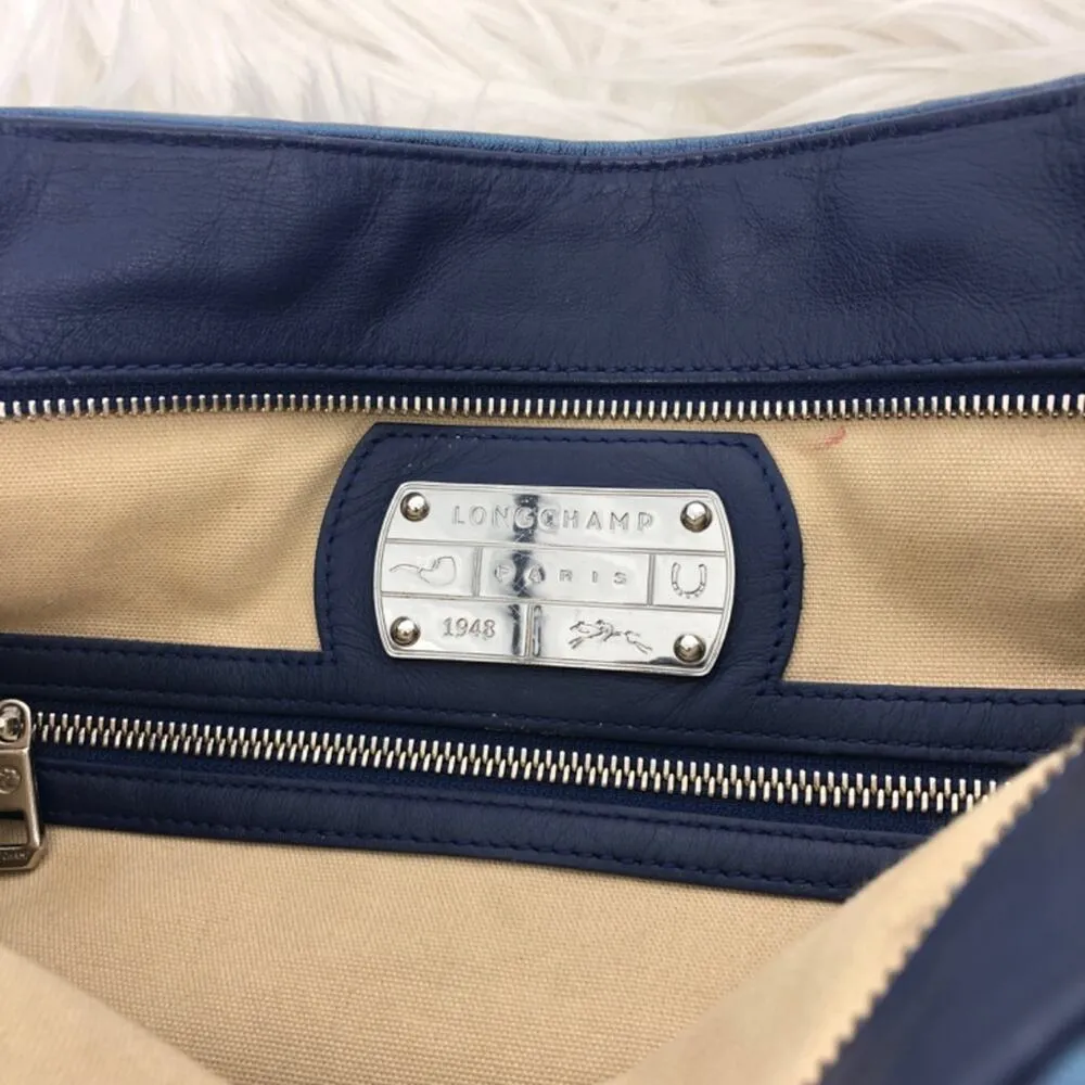 Longchamp Lm Cuir Lagoon Zipper Tote Shoulder Bag - Image 10