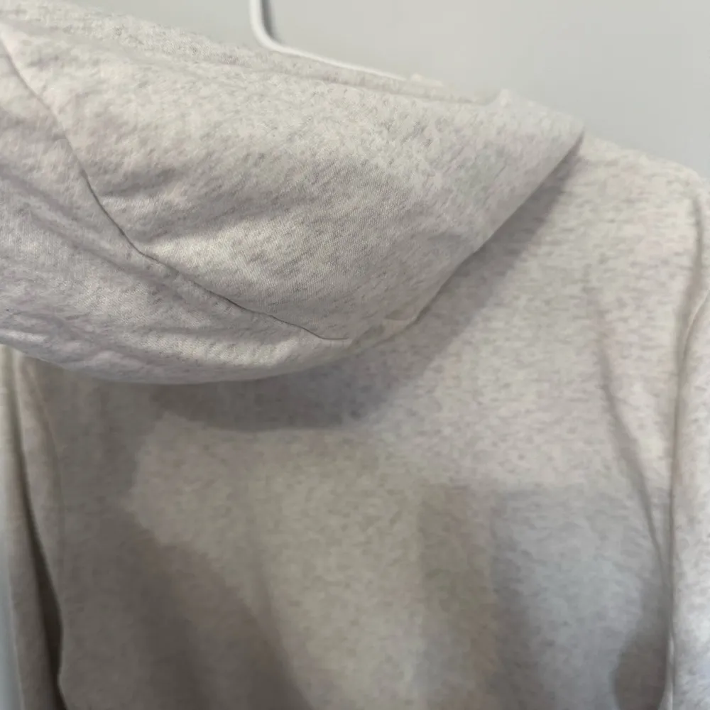 Nike Gray Funnel Neck Hoodie Hooded Sweatshirt with Gold Logo - Image 7