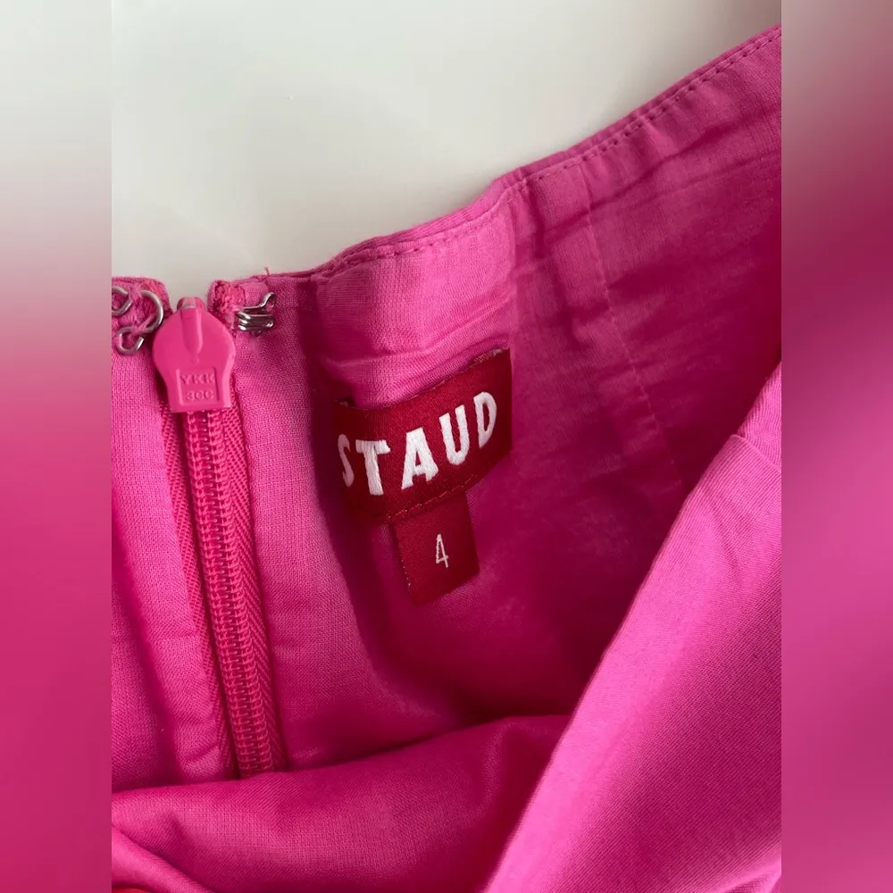 STAUD Mini Elio Dress in Peony Pink Size 4 - Image 7