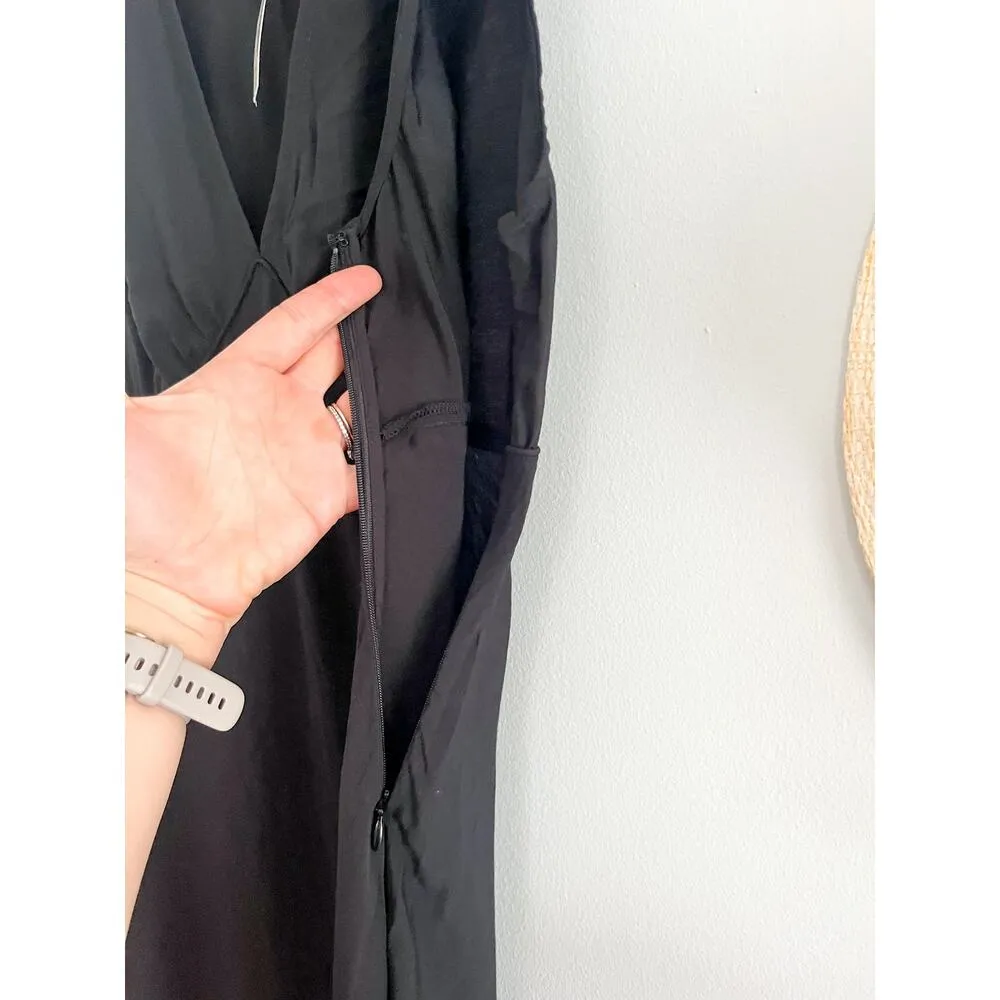 Madewell | NWT | The Ariana Midi Dress | True Black | Sz 0 - Image 6