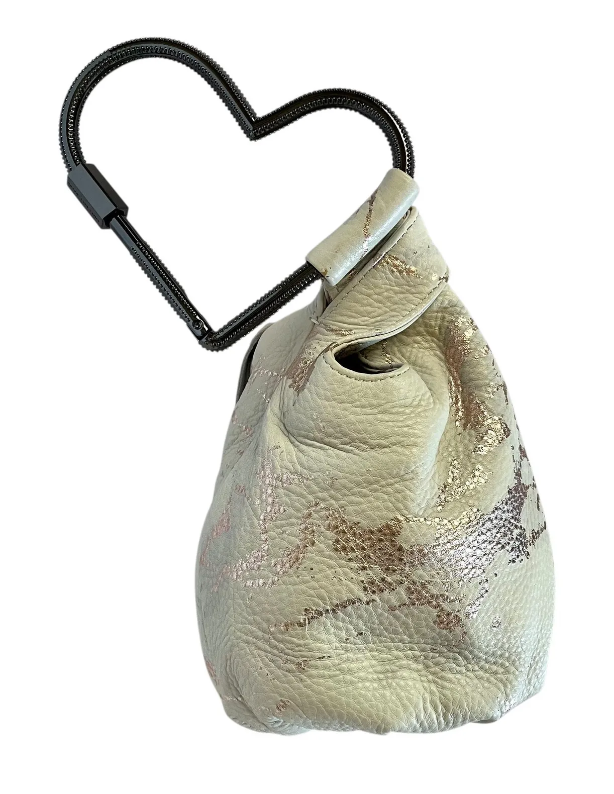 Aimee Kestenberg All My Heart Rose Gold Marble Leather Pouch - Image 1