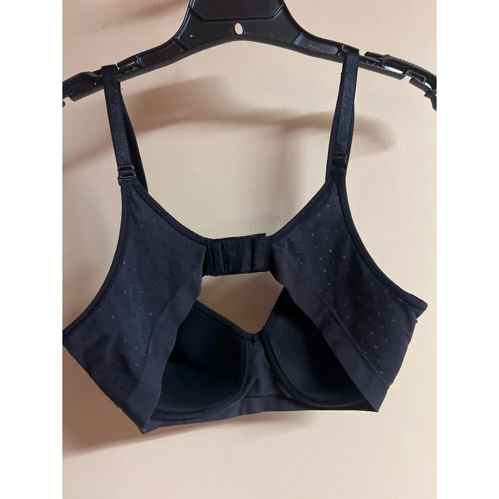 Bali Comfort Revolution Wirefree Bra Adjustable Straps Hook & Eye Closure Size 3 Black - Image 5