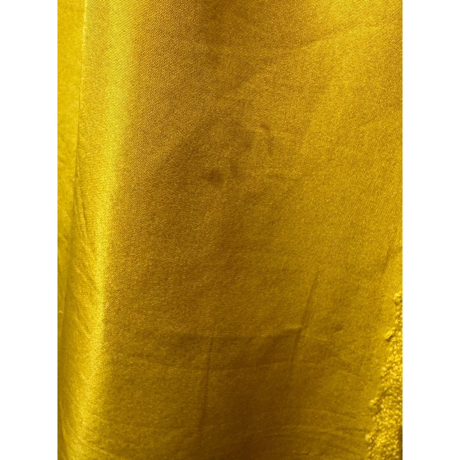 Viola Dress Women 6 Yellow Silk Mesh Trim Crochet Tie‎ Waist Midi Boho Cottage - Image 11