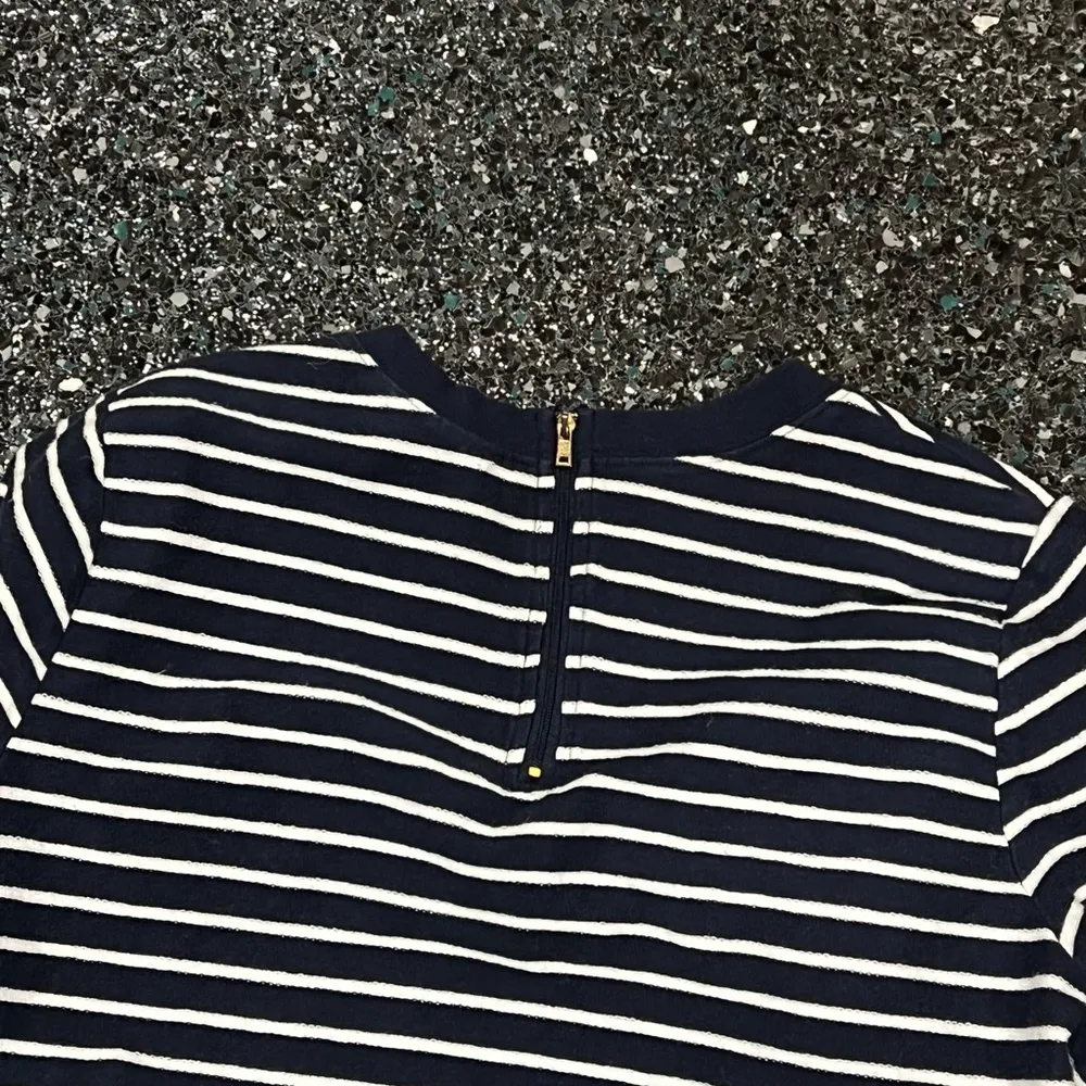 Women’s Hasting & Smith Large Blue & White Striped Long Sleeve Shirt - Image 4