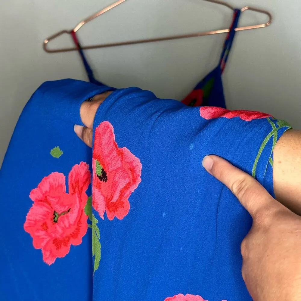 Flynn Skye Floral Cutout Sleeveless Rosalie Blue Pink Jumpsuit size Small - Image 13