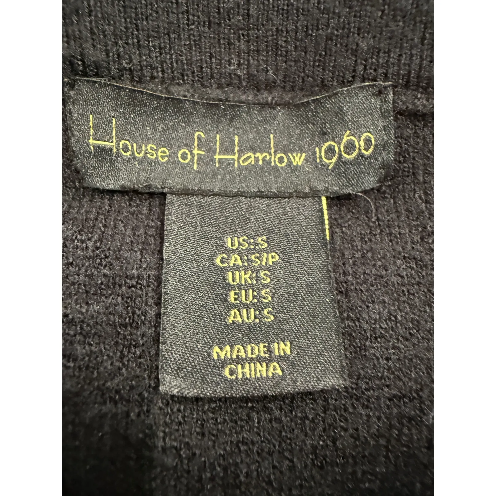 House of Harlow‎ 1960 Black Knit Midi Skirt Bodycon Stretch Career Small S - Image 4