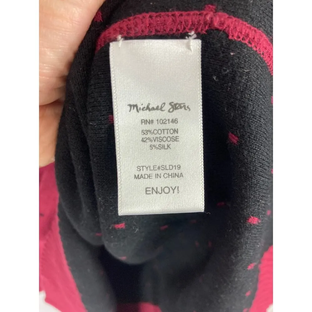 Michael Stars Reversible Dot Cotton Blend Sweater size Medium - Image 4