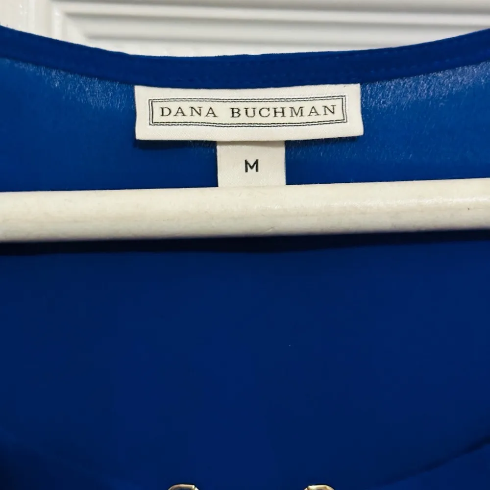 Sapphire Blue Blouse Sleeveless Top Laser Cut Design In Medium - Image 5