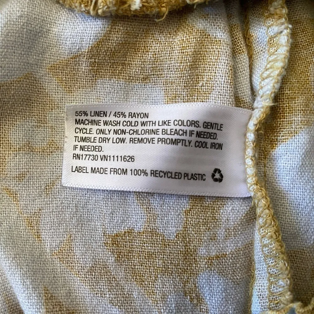 Ava & Viv Linen Blend Tropical Print High Rise Pull On Shorts Size 3X - Image 8