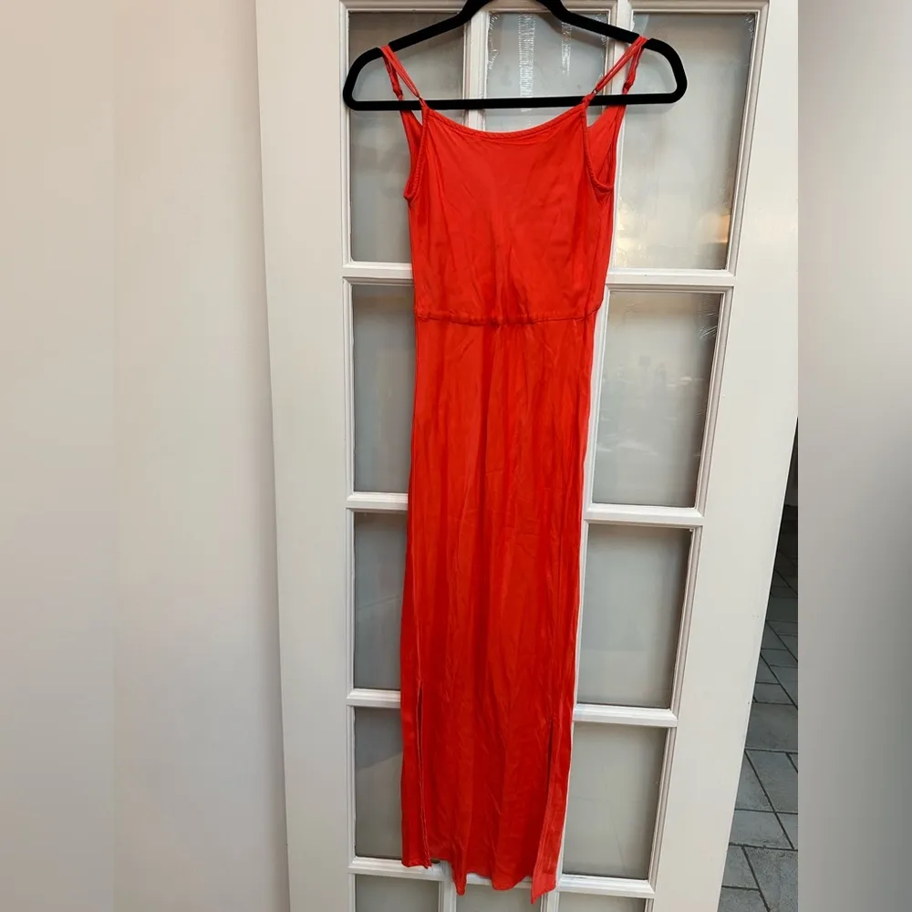 Anthropologie Bias Slip Dress in Orange Lyst Elegant Formal Cocktail Size XS - Image 8