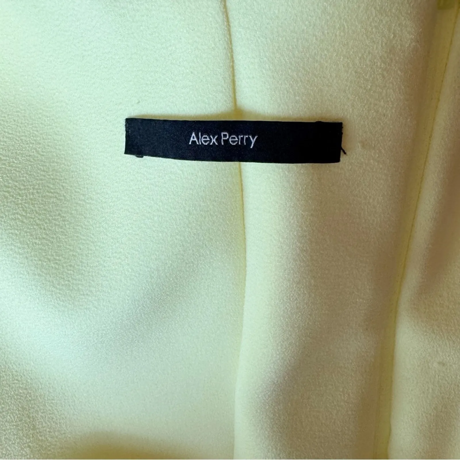 Alex Perry Rae Neon Yellow Bustier Crop Top Size 12 | Crepe Festival Party - Image 4