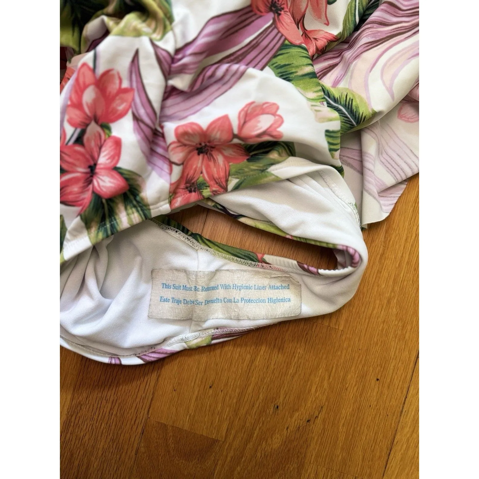 Kona Sol Swim Women's Off Shoulder Flounce High Coverage One Piece Swimsuit L - Image 5