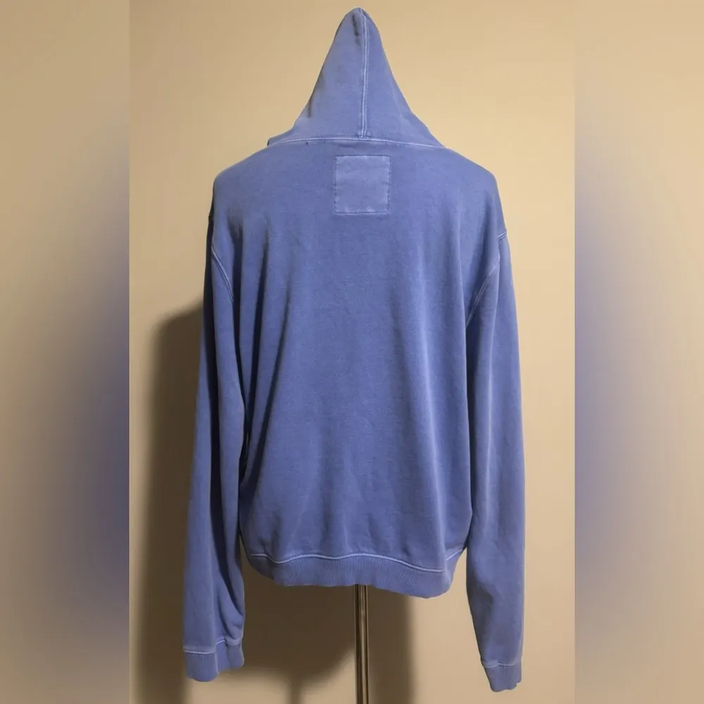 EUC American Eagle Blue and Green Earth Graphic Hoodie size XL - Image 3