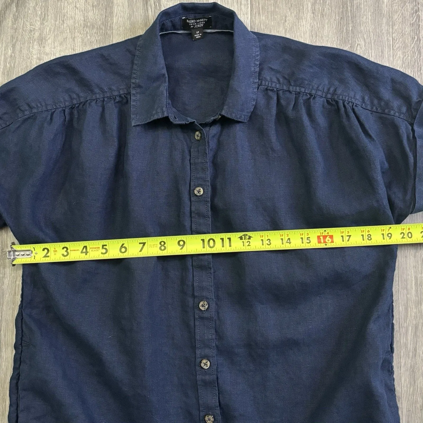 J. Crew Blue Linen Shirt Dress Women's Size Small Baird McNutt Irish Linen - Image 6