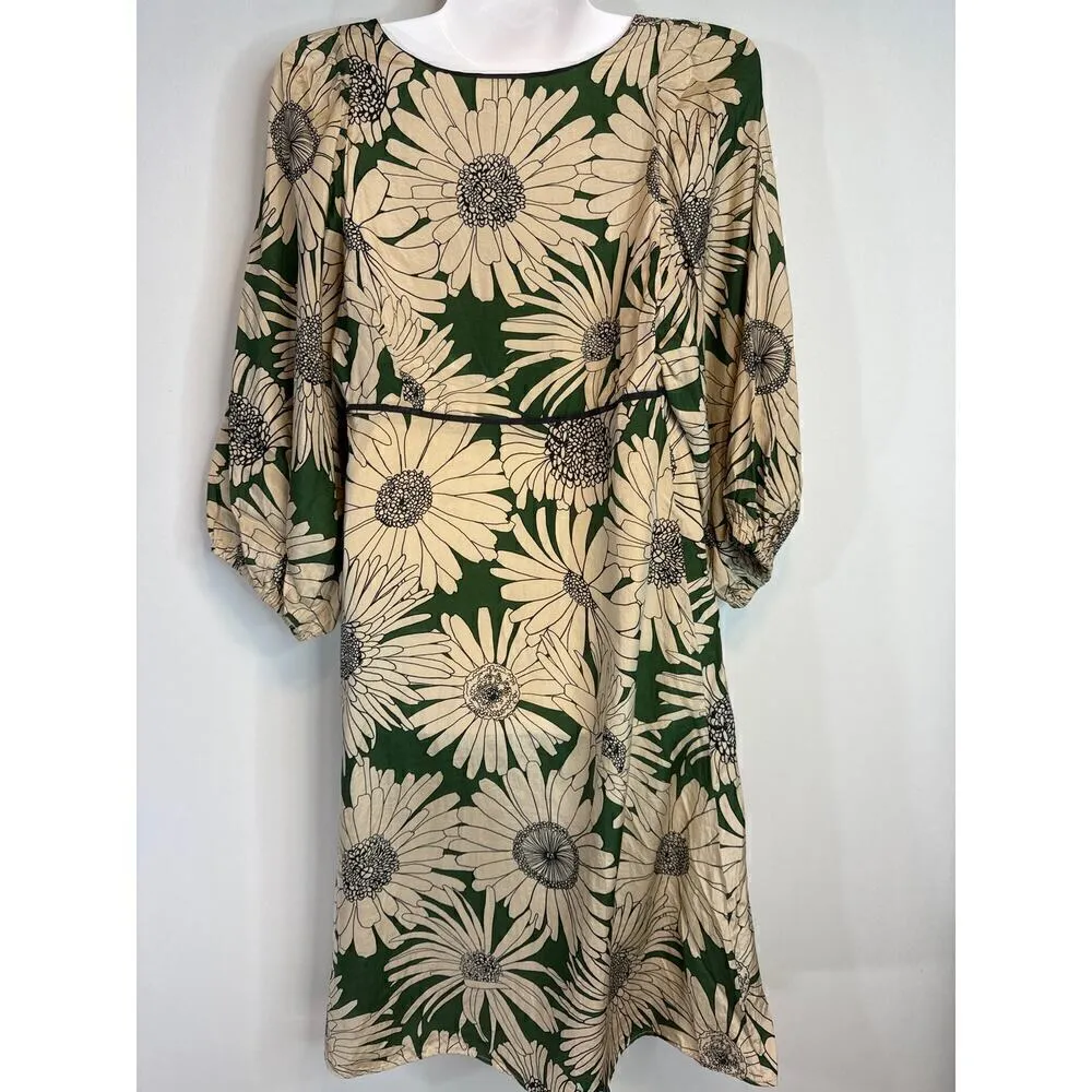 Anthropologie Moullinette Soeurs Dandy Daisy‎ Silk Cotton Mini Dress Size 2 - Image 5