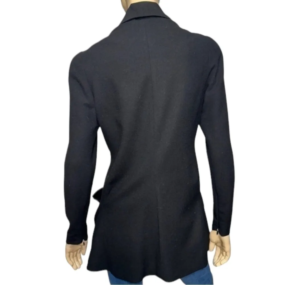 Alexander McQueen Women’s 38 4 S Black Slouch Pockets One Button Jacket Blazer - Image 9