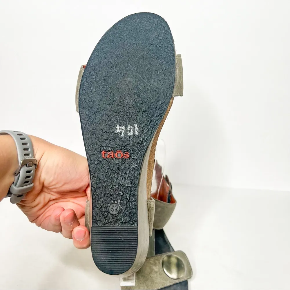 Taos Carousel 2 Wedge Sandals Tan Gray Size 42 11 Women’s - Image 4