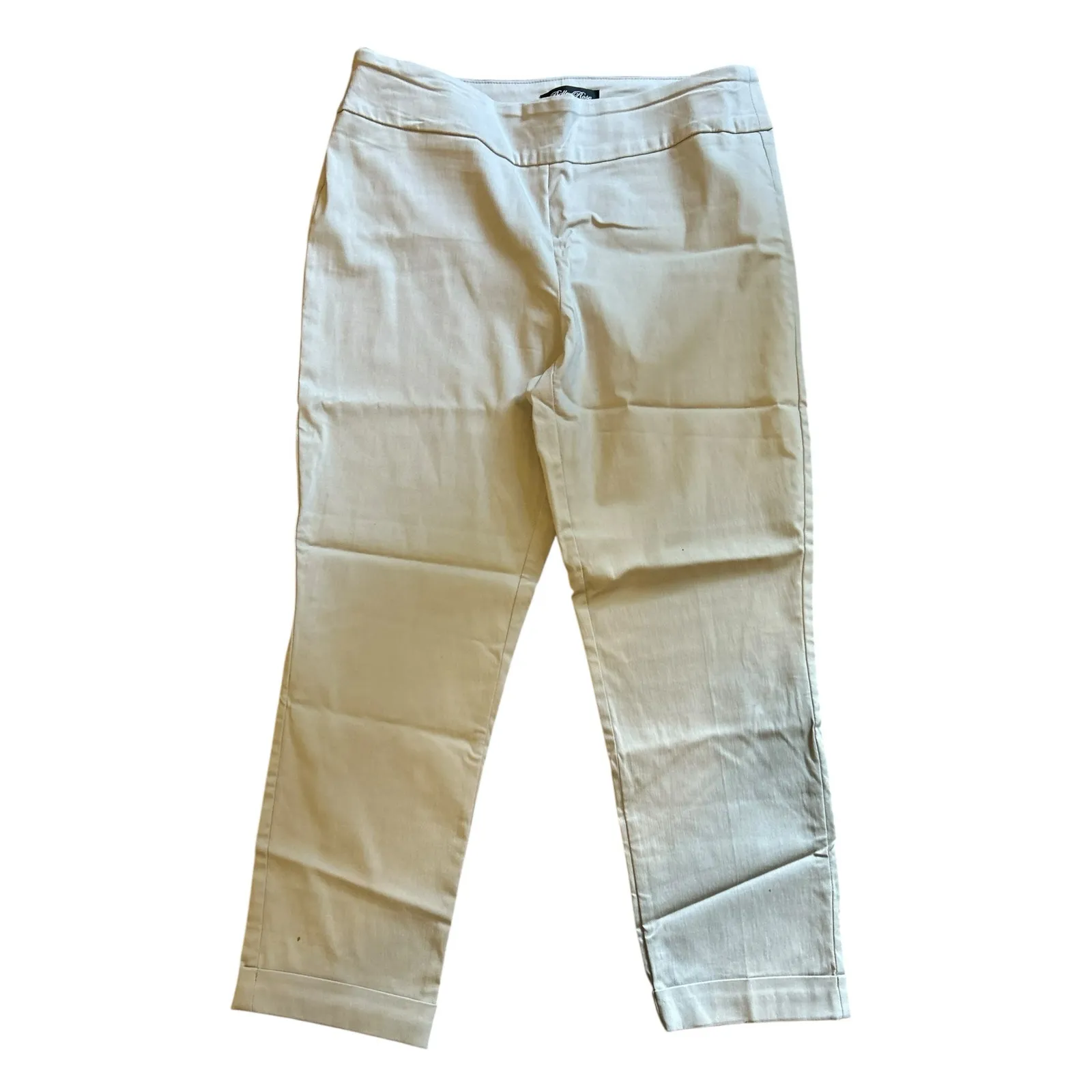 Bella & Rose Women Gray Casual Pants 1X Pull On Cuff Stretchy Office Vacation - Image 3