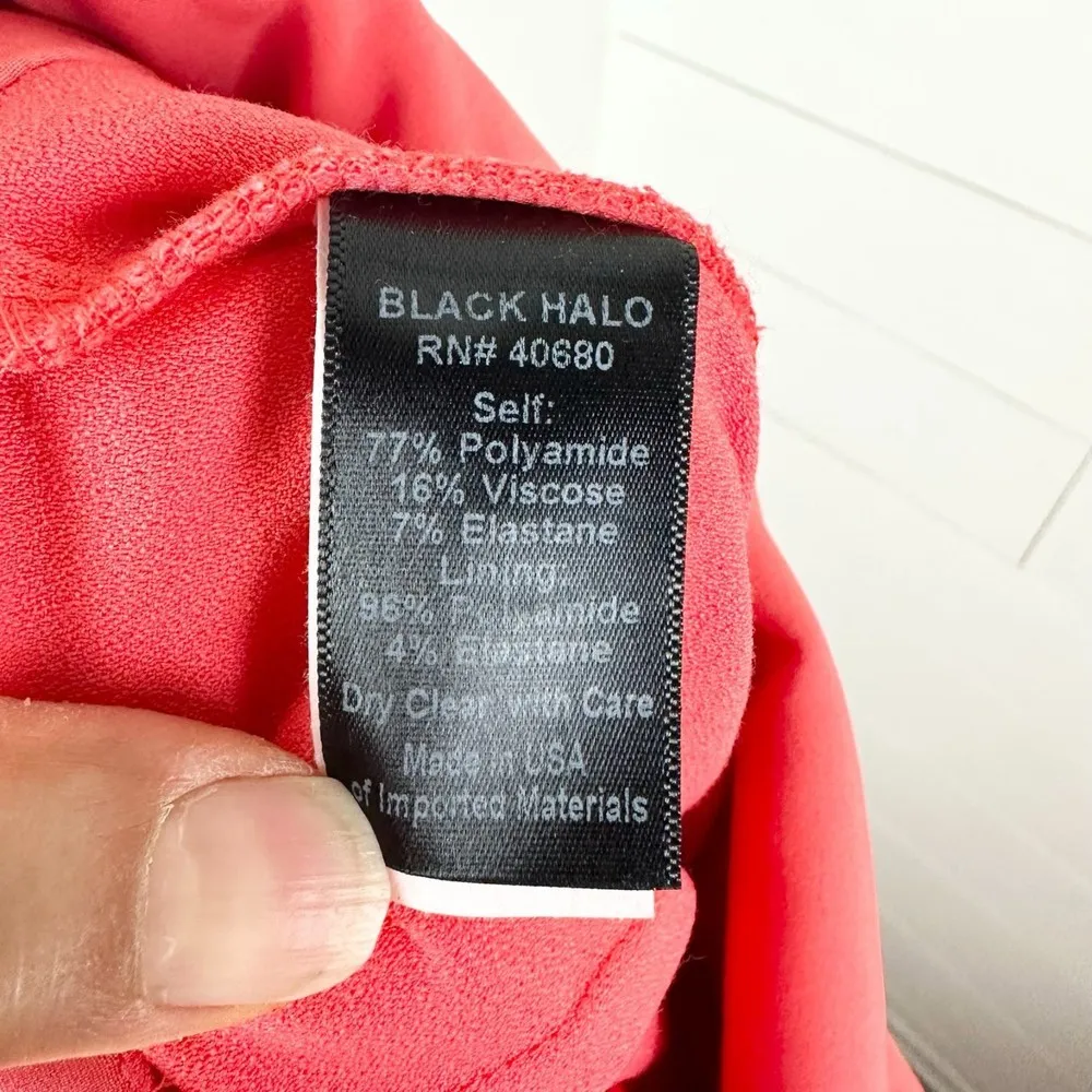 Black Halo Biscayne Jumpsuit Canyon Coral Ruffle Sleeveless NWT Size 0 - Image 9