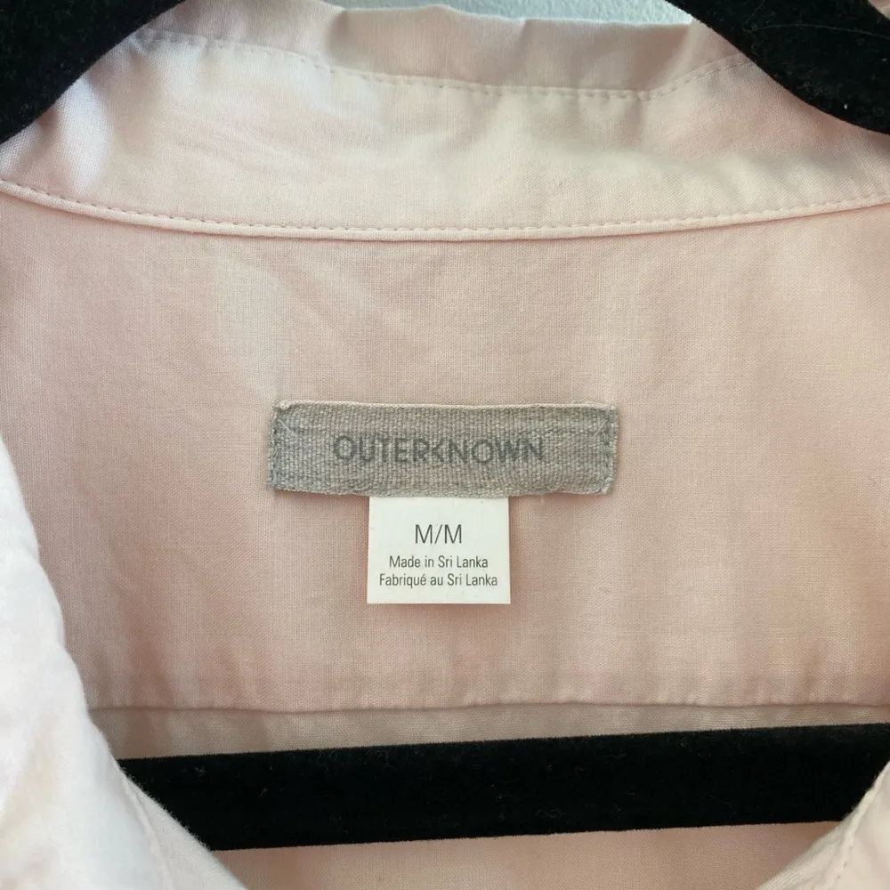 Outerknown Women’s Light Pink Marlow Organic Cotton Button Down Shirt Medium - Image 4