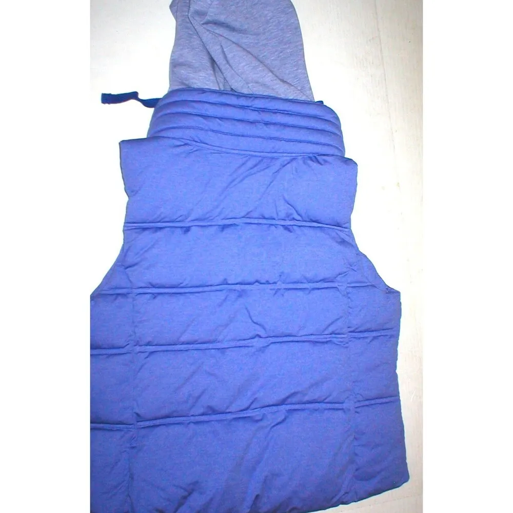 NWT Athleta $148 Womens Heather Purple Vest Detachable Hood M Warm Puffer Cozy - Image 8