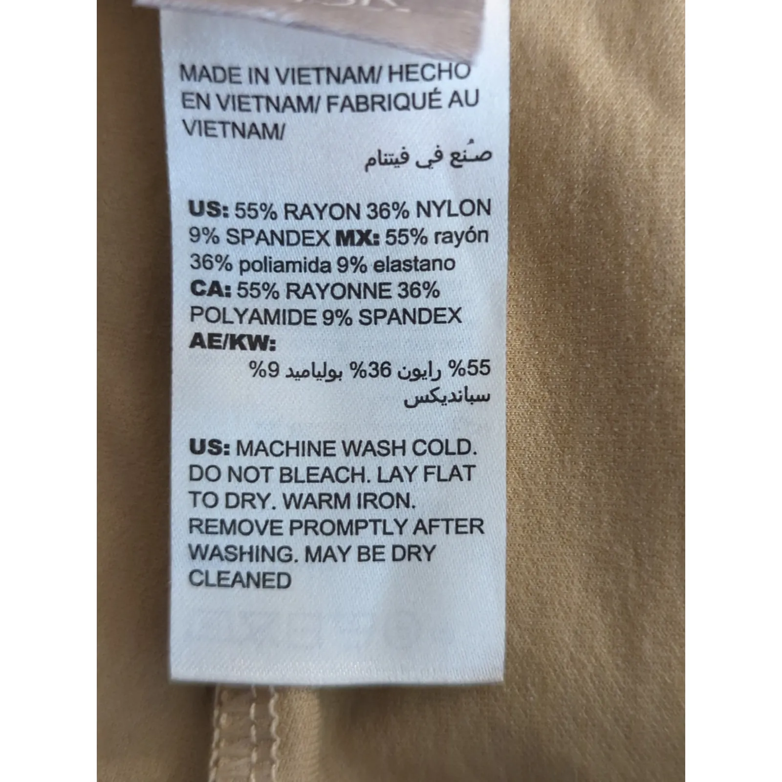 Chico's Travelers Collection Tan Crepe Crop Pants Women's 6R Neutral Stretch - Image 6