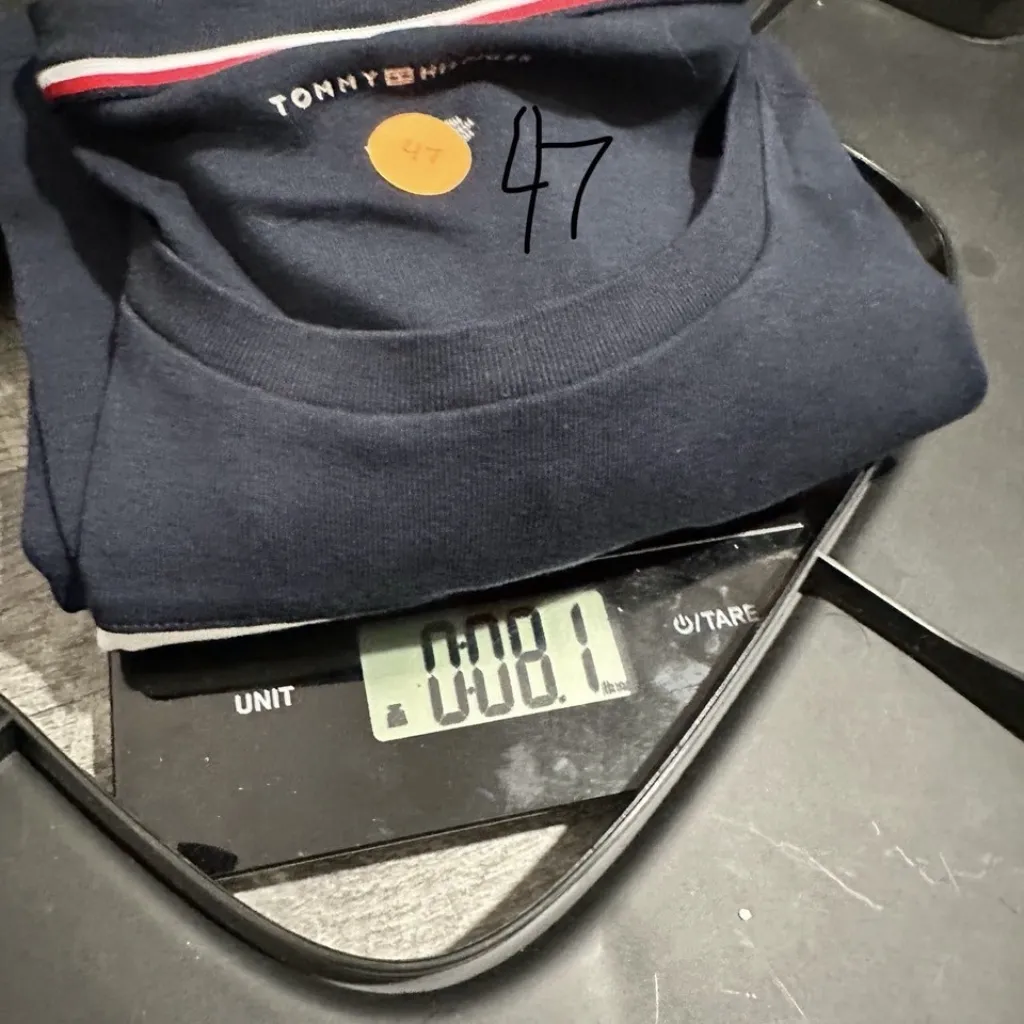 Tommy Hilfiger Women’s navy blue Long Sleeve Top Shirt large preppy fall basics - Image 8