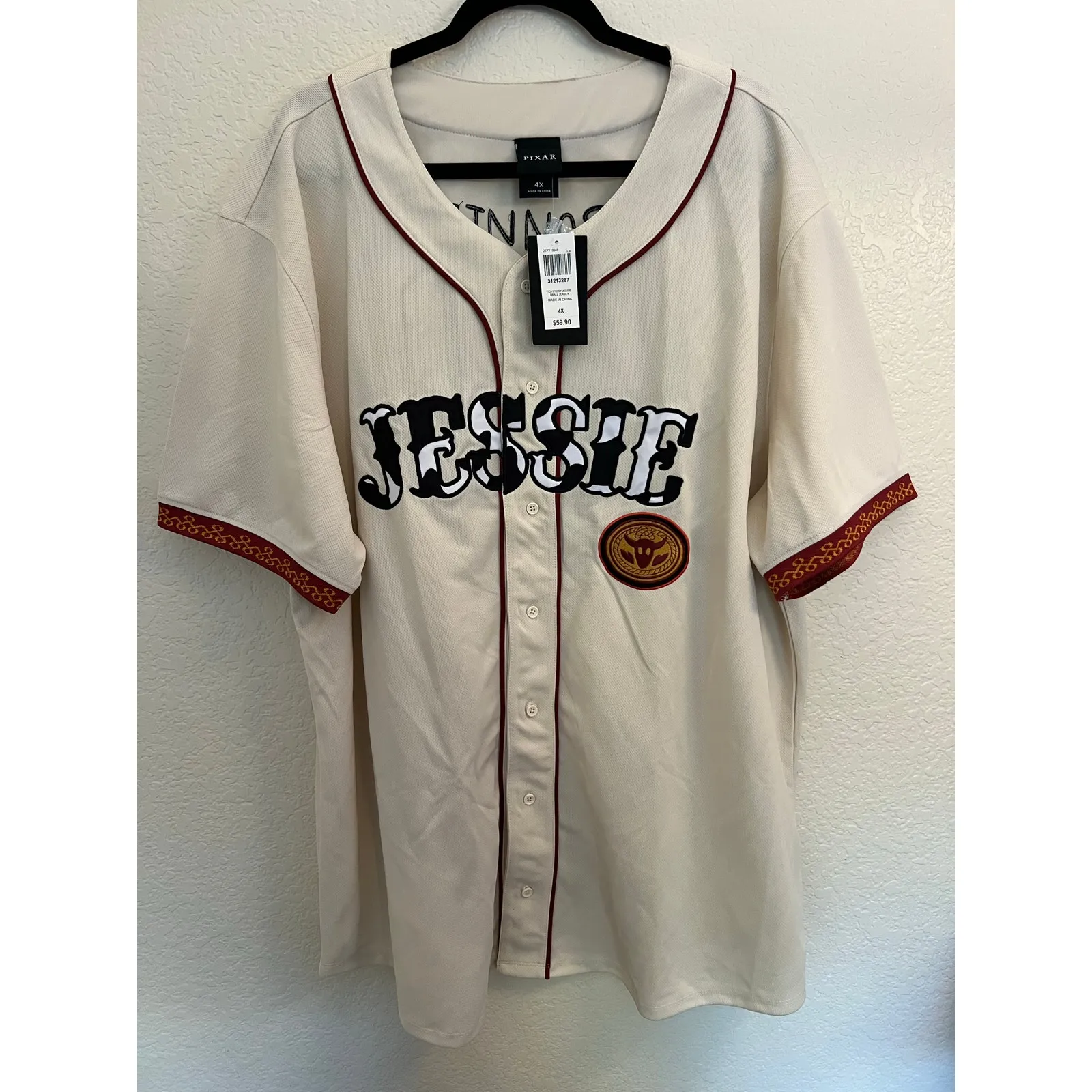 Pixar x BoxLunch Toy Story Jessie Baseball Jersey Cream Red Trim 4X - Image 2